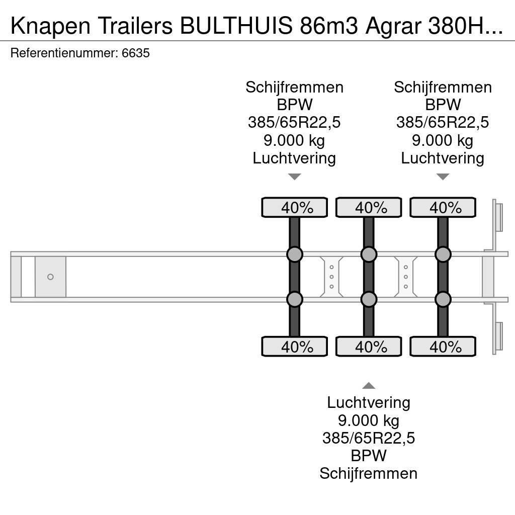 Knapen Trailers BULTHUIS 86m3 Agrar 380H Schijfremmen Alc Walking floor-puoliperävaunut