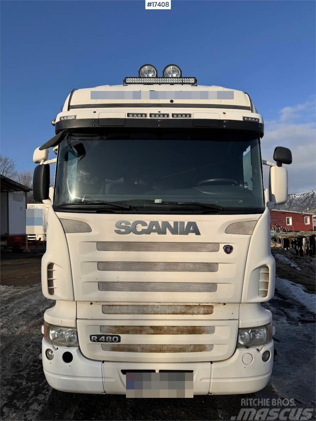Scania R480 6x2 box truck w/ rear lift Umpikorikuorma-autot