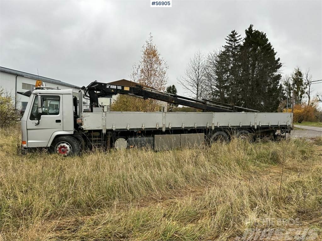 Volvo Crane truck FL10 with long flatbed (Rep. Object) Nosturiautot