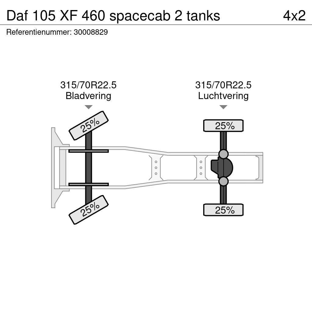 DAF 105 XF 460 spacecab 2 tanks Vetopöytäautot