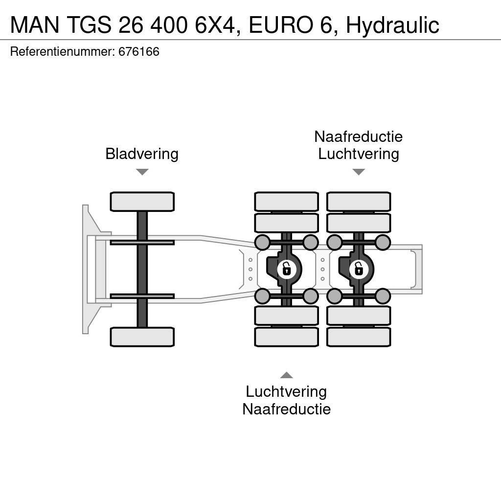 MAN TGS 26 400 6X4, EURO 6, Hydraulic Vetopöytäautot