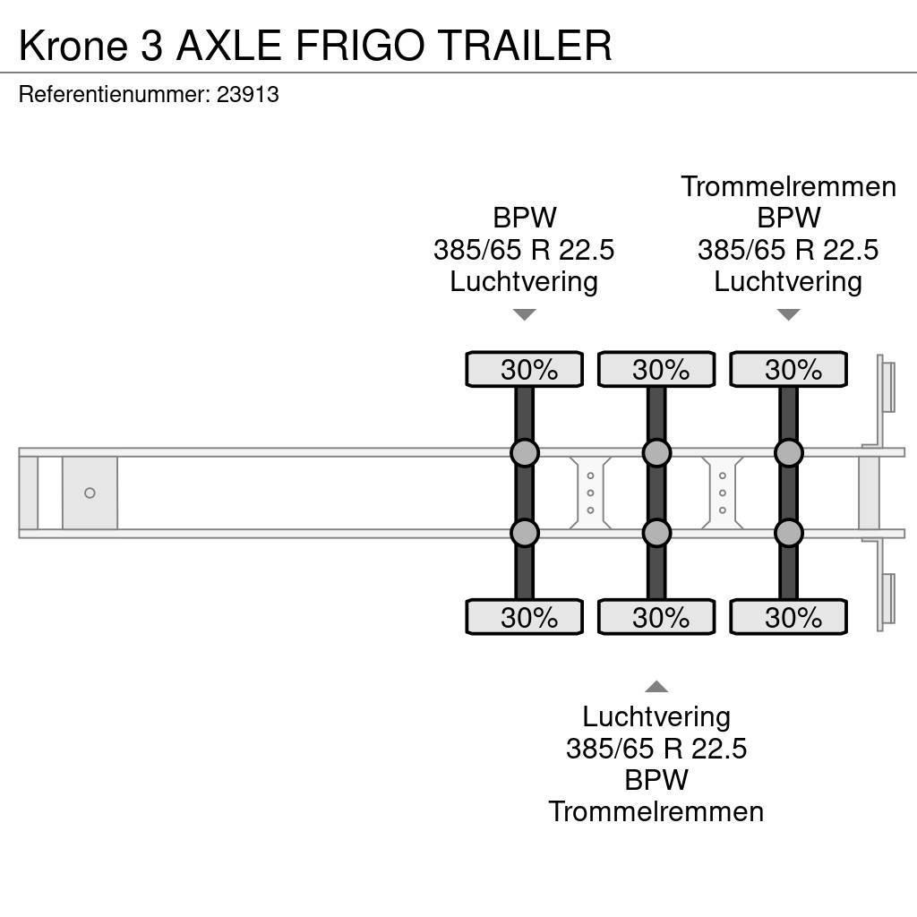 Krone 3 AXLE FRIGO TRAILER Kylmä-/Lämpökoripuoliperävaunut