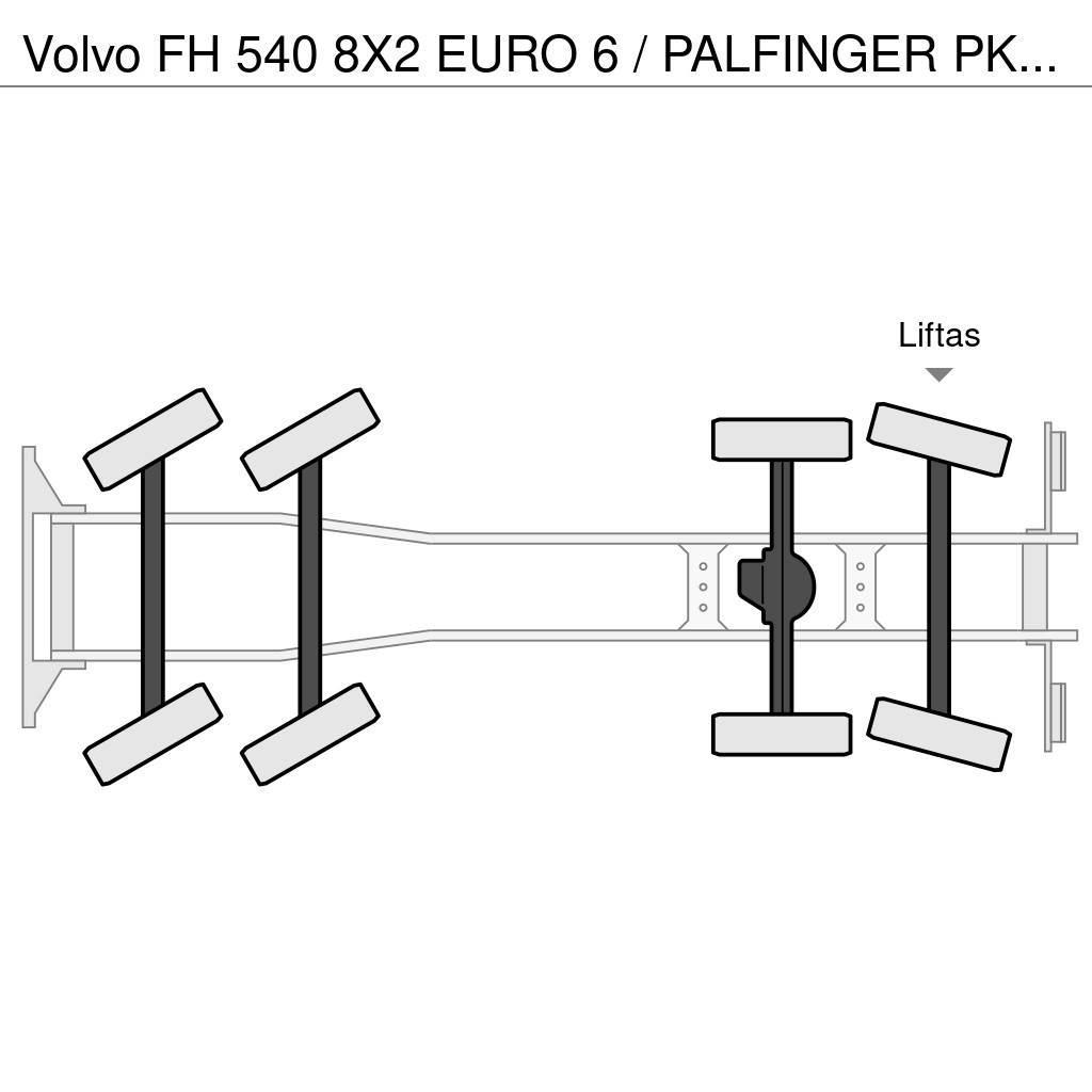 Volvo FH 540 8X2 EURO 6 / PALFINGER PK 92002 KRAAN + FLY Lava-kuorma-autot