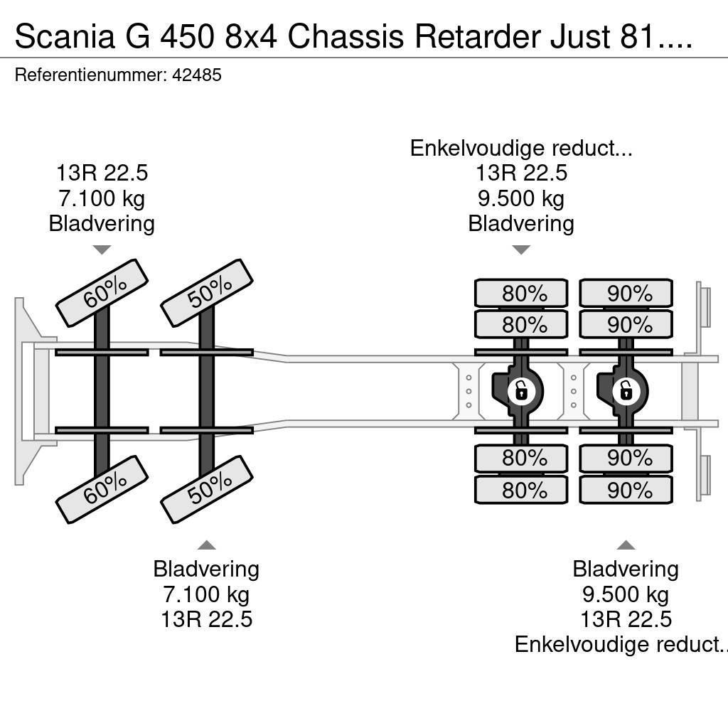 Scania G 450 8x4 Chassis Retarder Just 81.865 km! Kuorma-autoalustat