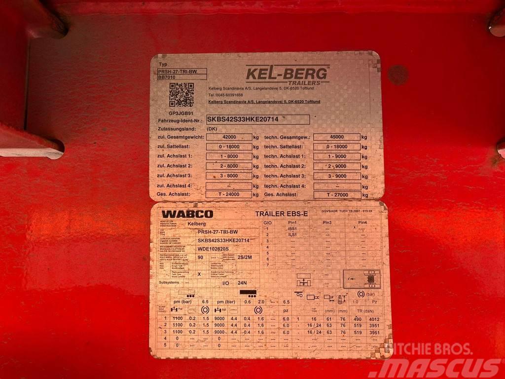 Kel-Berg PRSH-27-TRI-BW HIAB 228E-4 / PLATFORM L=12400 mm Lavapuoliperävaunut