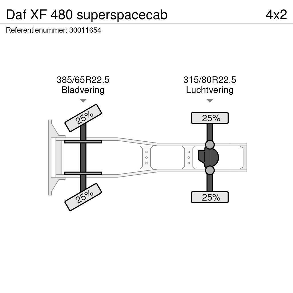 DAF XF 480 superspacecab Vetopöytäautot