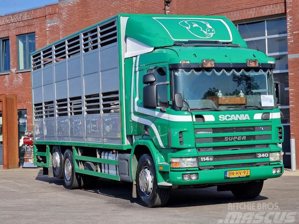 Scania P114-340 2 deck livestock - Loadlift - Moving floo Eläinkuljetusautot