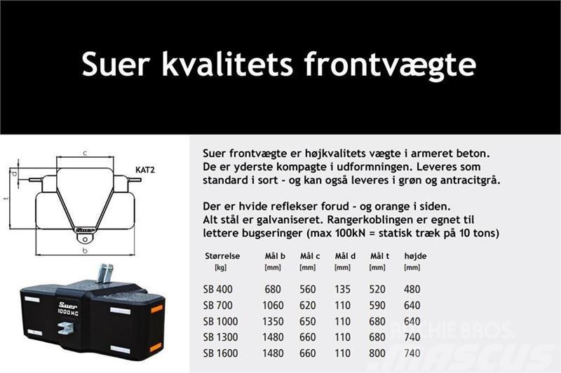  Suer  700kg kompakt frontvægt - www.suer.dk Lisävarusteet ja komponentit
