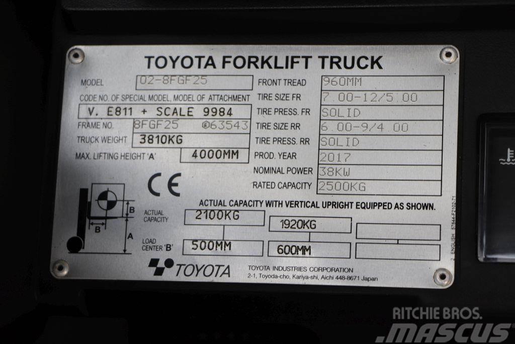 Toyota 02-8FGF25 Nestekaasutrukit