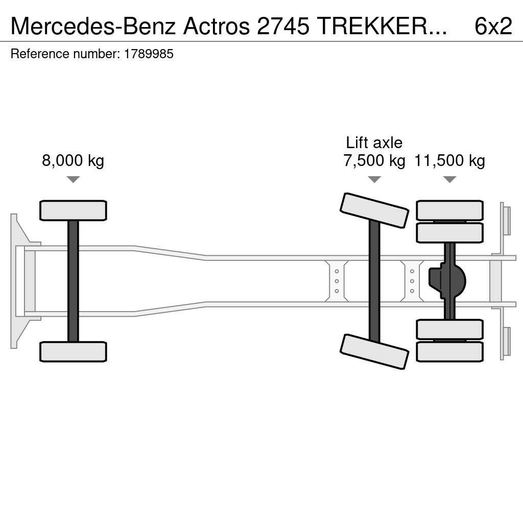 Mercedes-Benz Actros 2745 TREKKER MET AFZETSYSTEEM HYVA PORTAALA Nostovarsi-vaihtolavakuorma-autot