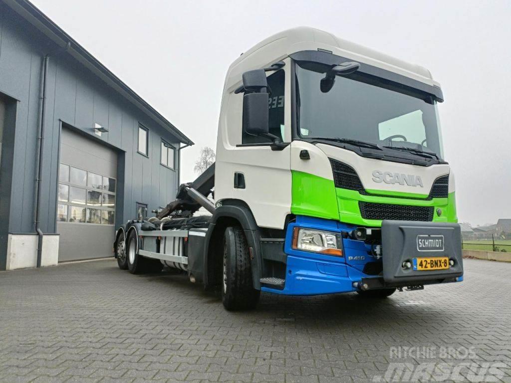 Scania P410 2019 - 6X2 LIFTAS GESTUURD - VDL 21T - VOLLED Koukkulava kuorma-autot