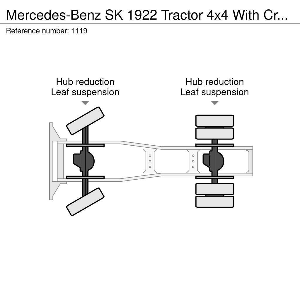 Mercedes-Benz SK 1922 Tractor 4x4 With Crane Full Spring V6 Big Vetopöytäautot