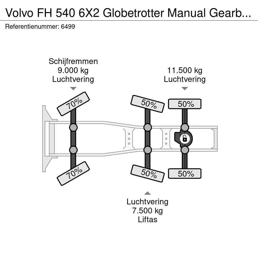 Volvo FH 540 6X2 Globetrotter Manual Gearbox Hydraulic N Vetopöytäautot