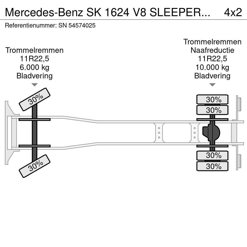 Mercedes-Benz SK 1624 V8 SLEEPERCAB WITH OPEN BOX (ZF-MANUAL GEA Lava-kuorma-autot