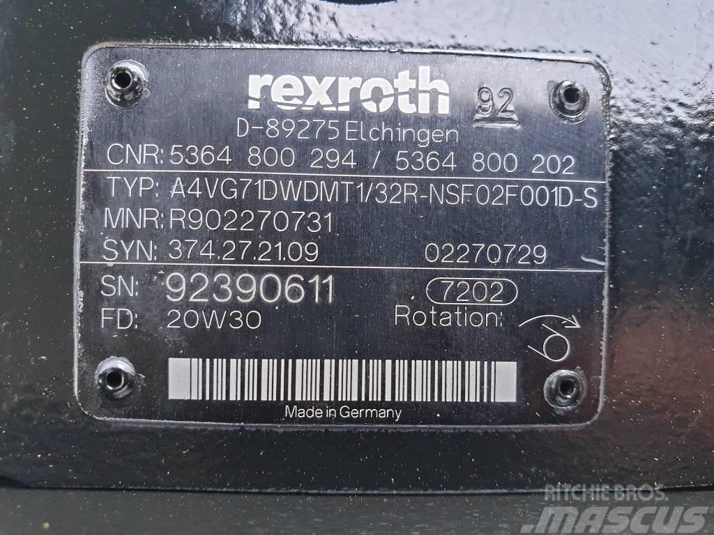 Rexroth Fuchs MHL360E Variable displ. pump 5364800202 Hydrauliikka