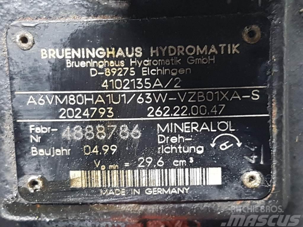 Ahlmann AL75-Brueninghaus A6VM80HA1U1/63W-Drive motor Hydrauliikka