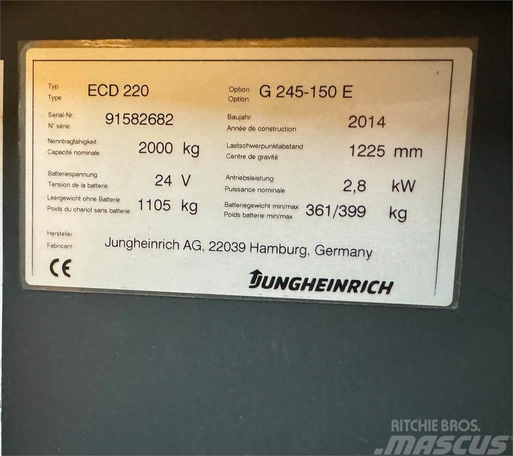 Jungheinrich ECD 220 - 2.000KG - 1.500MM HUB - NUR 2.375 STD. Minikaivukoneet < 7t