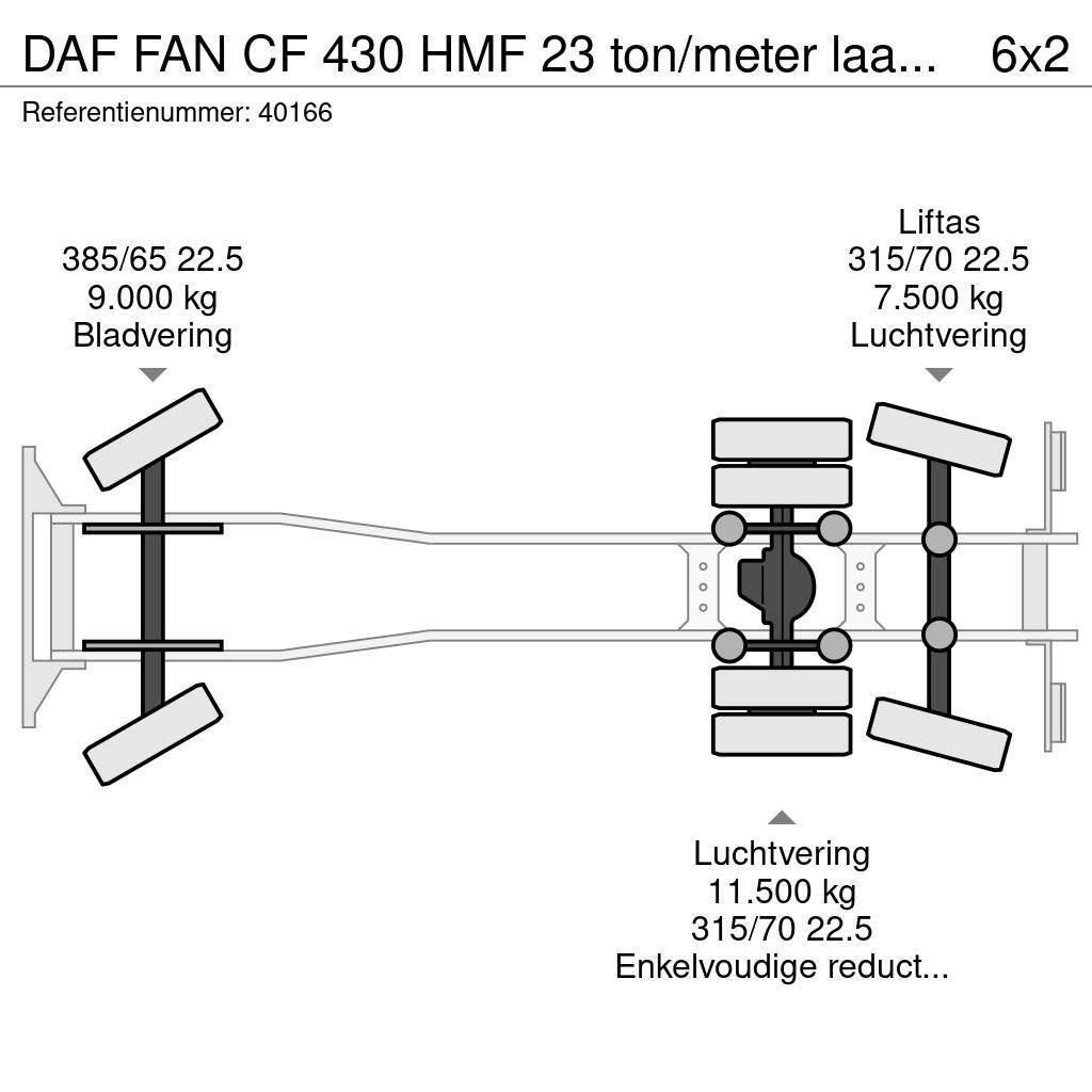 DAF FAN CF 430 HMF 23 ton/meter laadkraan + Welvaarts Koukkulava kuorma-autot