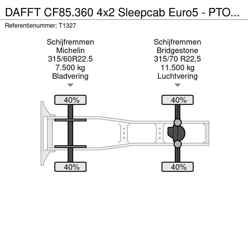 DAF FT CF85.360 4x2 Sleepcab Euro5 - PTO Prep - 3-Spaa Vetopöytäautot