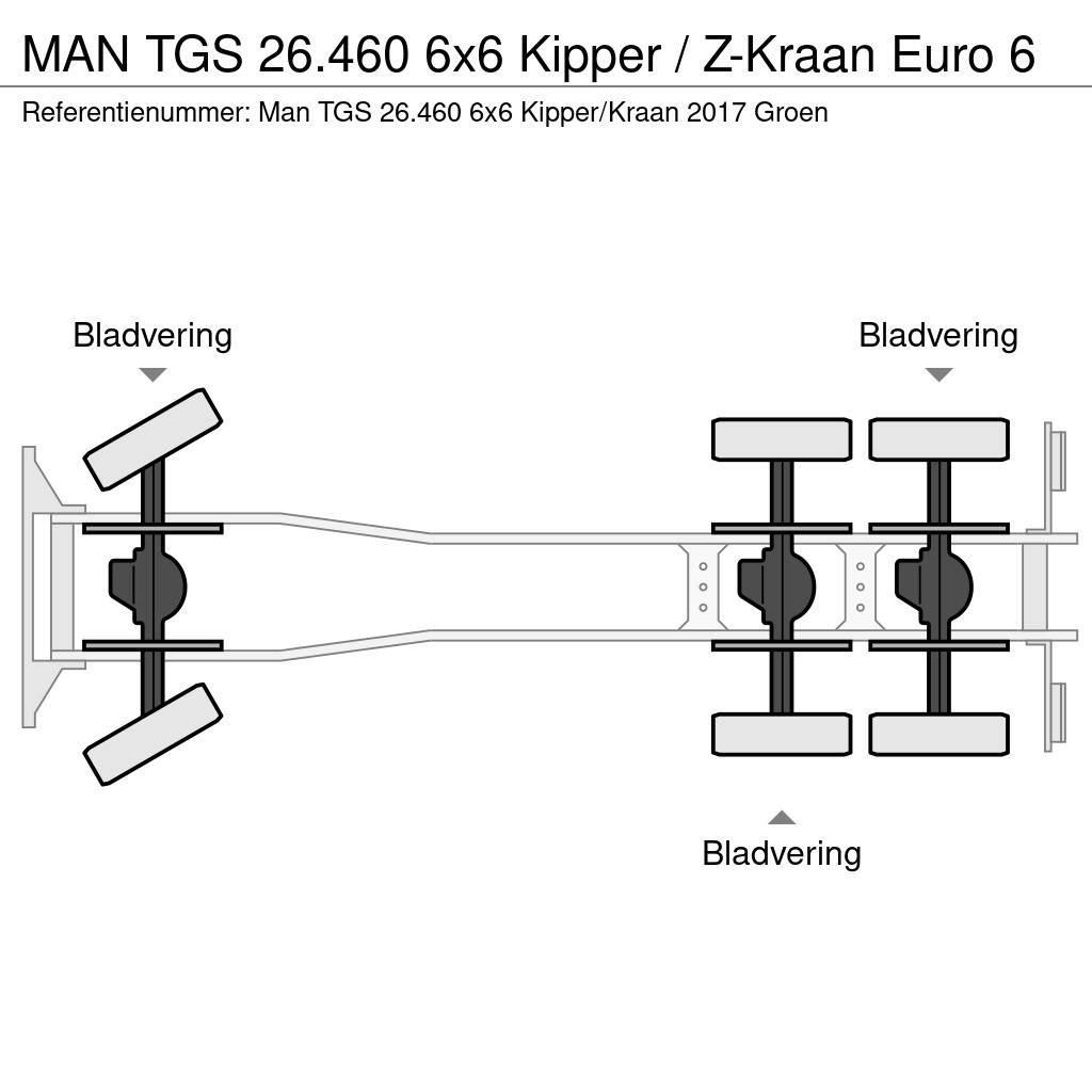 MAN TGS 26.460 6x6 Kipper / Z-Kraan Euro 6 Sora- ja kippiautot