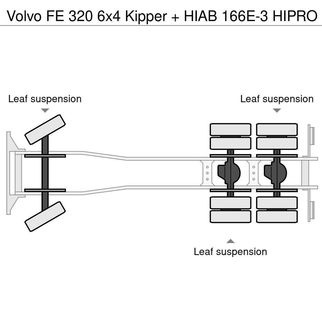 Volvo FE 320 6x4 Kipper + HIAB 166E-3 HIPRO Sora- ja kippiautot