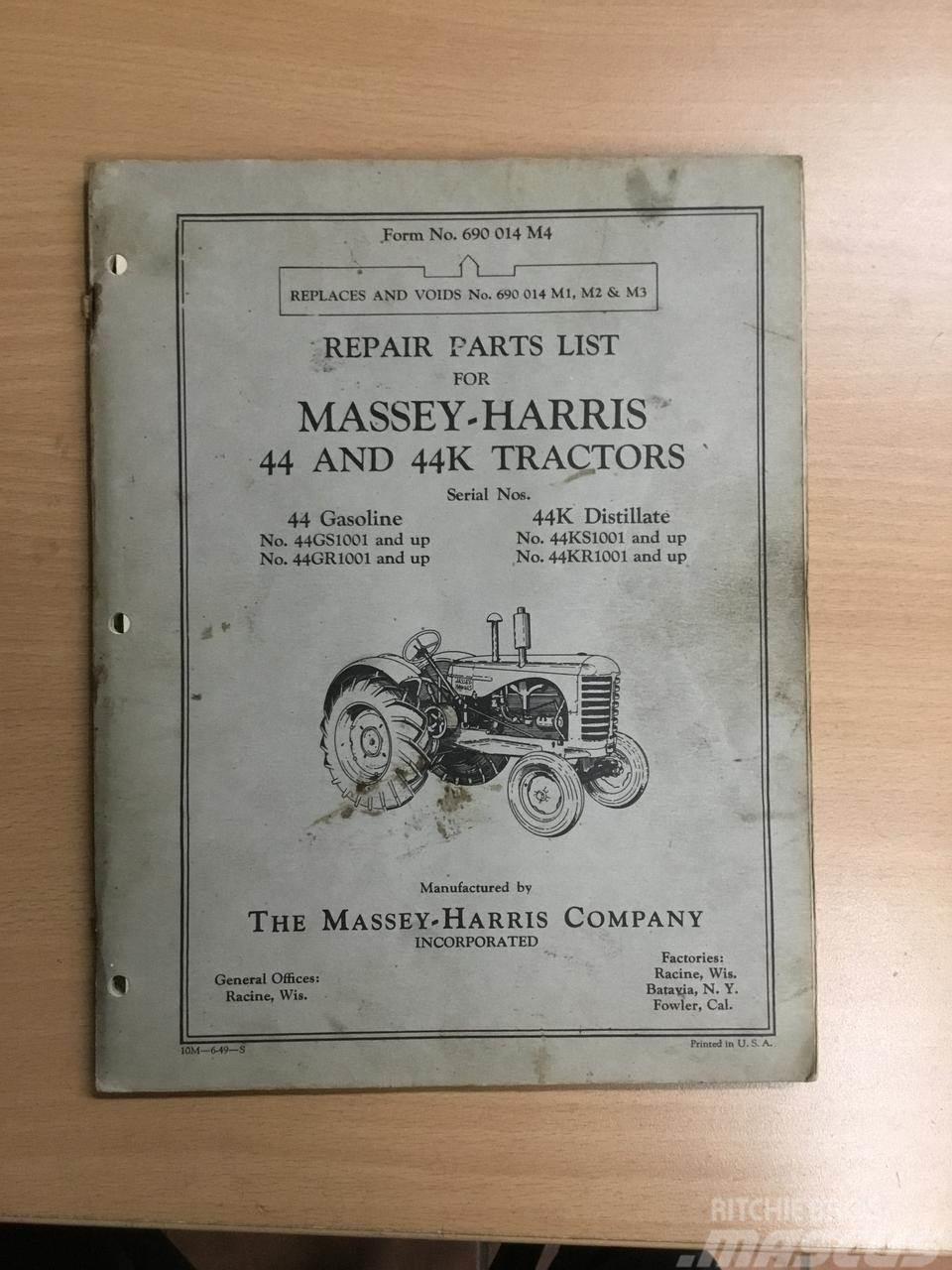 Massey Ferguson Parts list - manual Muut maatalouskoneet