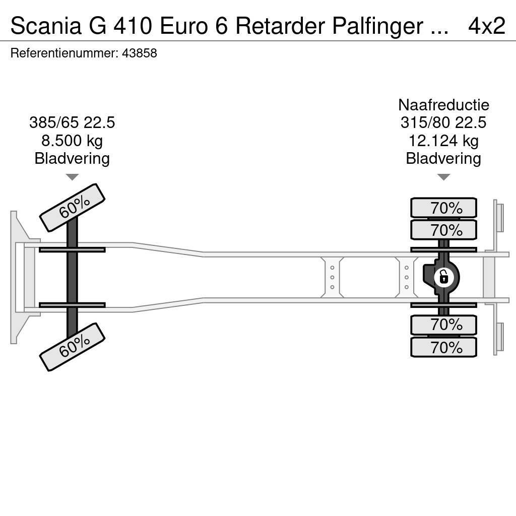 Scania G 410 Euro 6 Retarder Palfinger 15 Ton haakarmsyst Koukkulava kuorma-autot