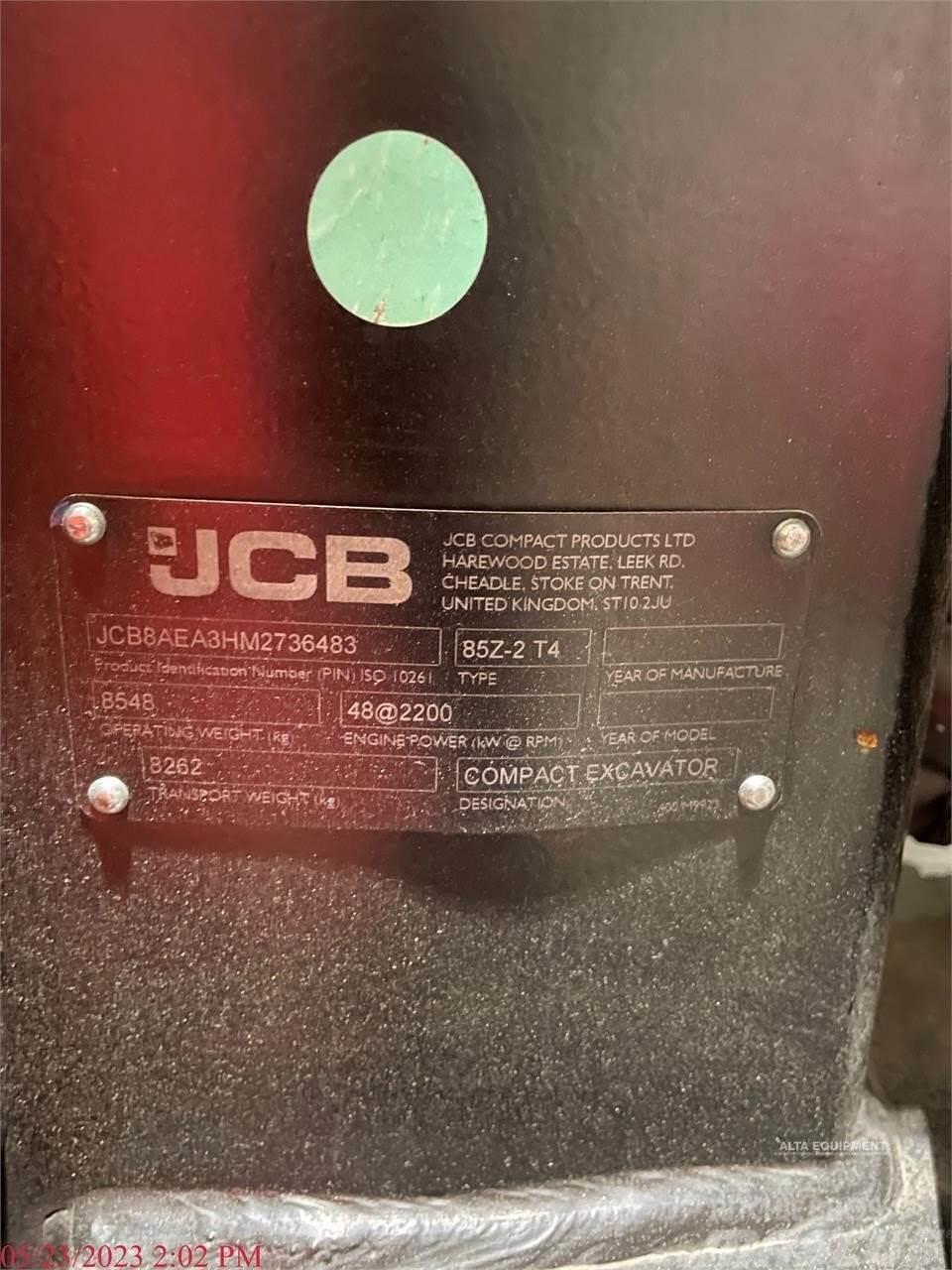 JCB 85Z-2 Telakaivukoneet