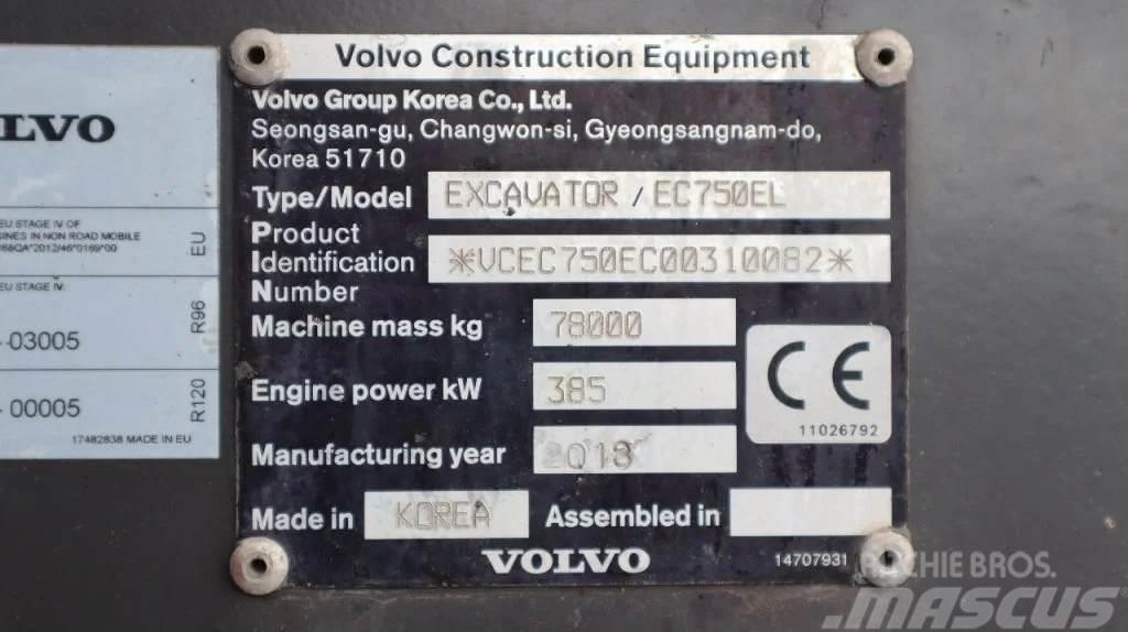 Volvo EC 750 EL | BUCKET | GOOD CONDITION Pyöräkaivukoneet