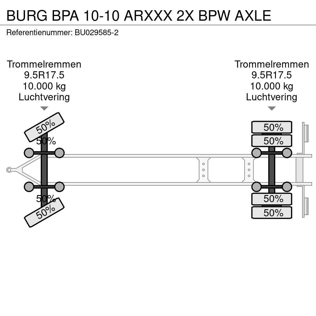 Burg BPA 10-10 ARXXX 2X BPW AXLE Vaihtolavaperävaunut