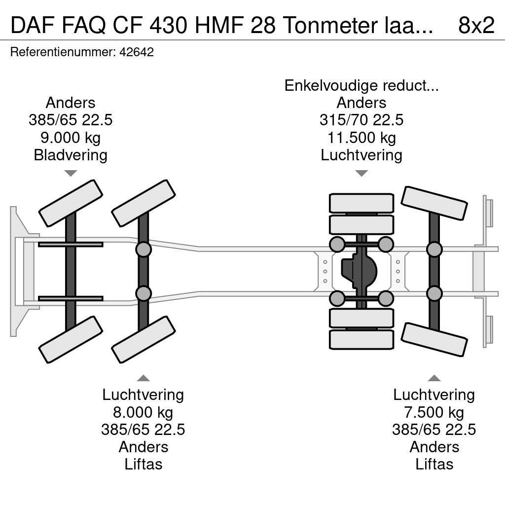 DAF FAQ CF 430 HMF 28 Tonmeter laadkraan Koukkulava kuorma-autot