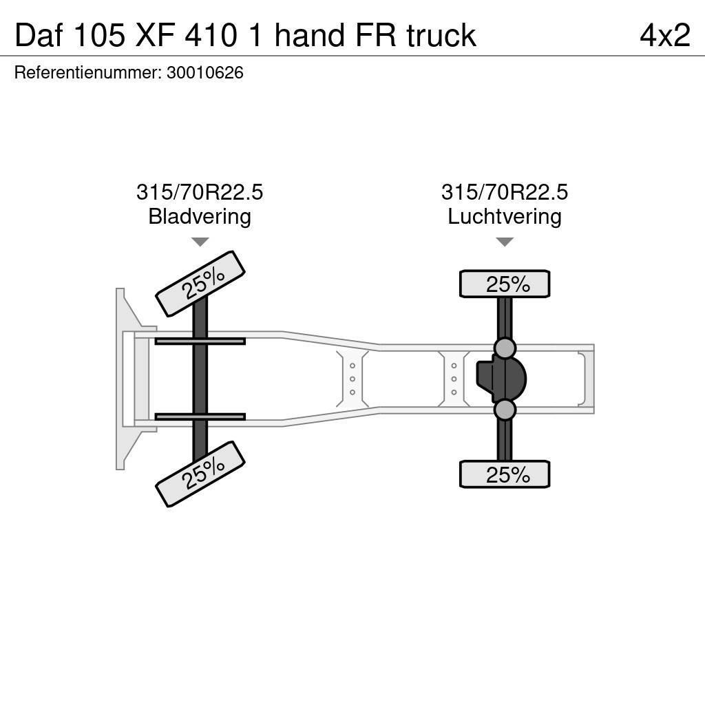 DAF 105 XF 410 1 hand FR truck Vetopöytäautot