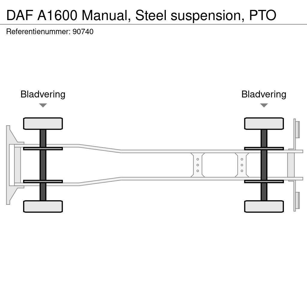 DAF A1600 Manual, Steel suspension, PTO Sora- ja kippiautot