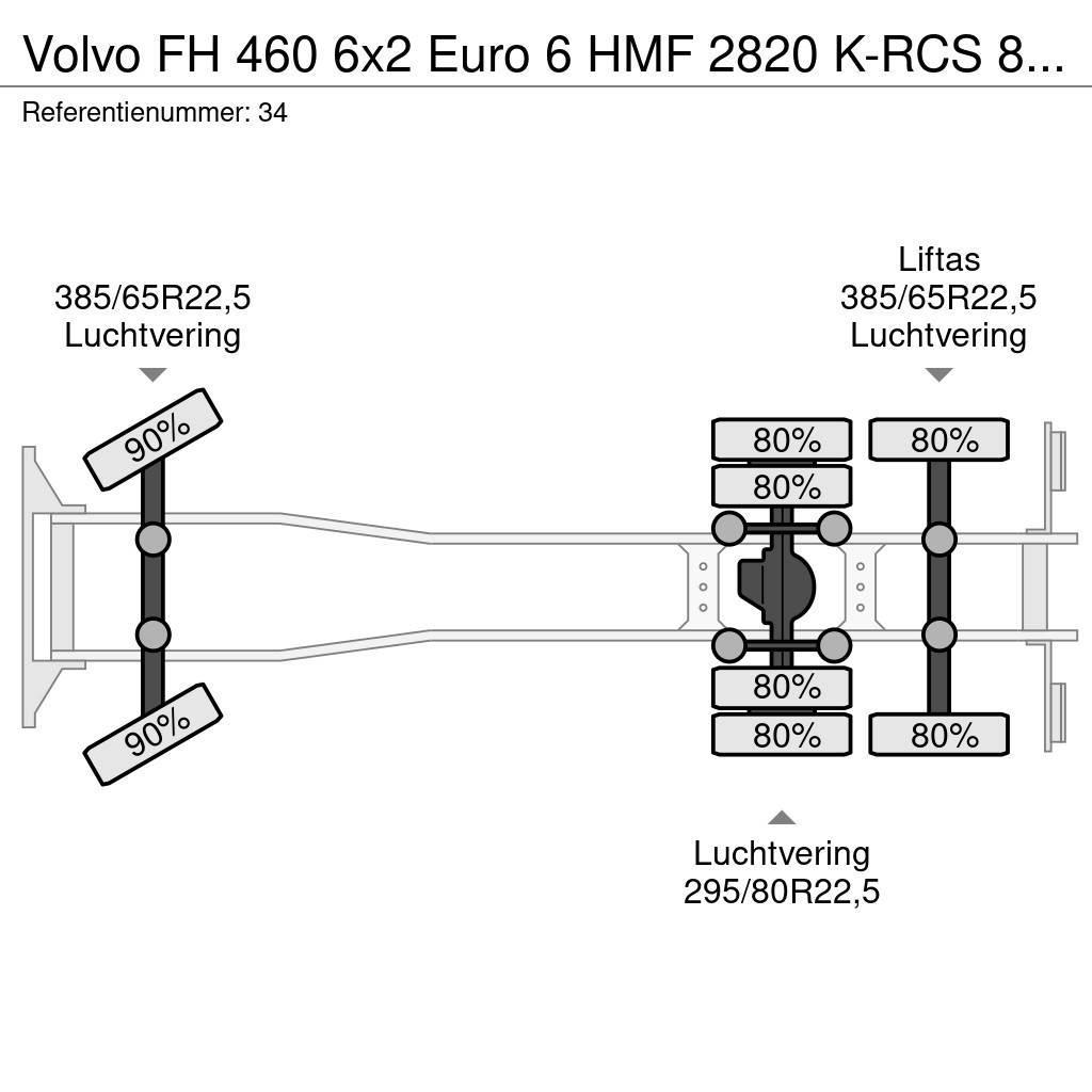 Volvo FH 460 6x2 Euro 6 HMF 2820 K-RCS 8 x Hydr Crane Ye Mobiilinosturit