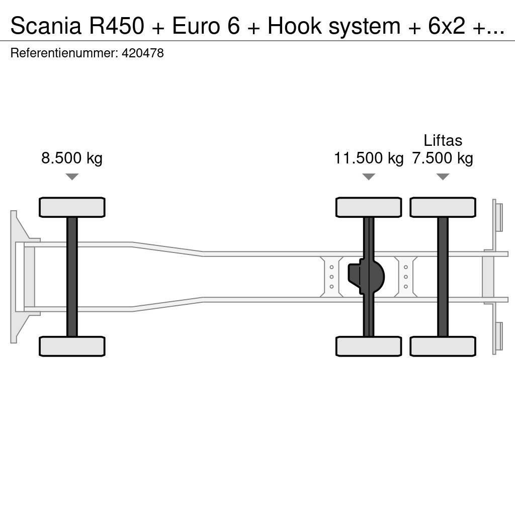 Scania R450 + Euro 6 + Hook system + 6x2 + Discounted fro Koukkulava kuorma-autot