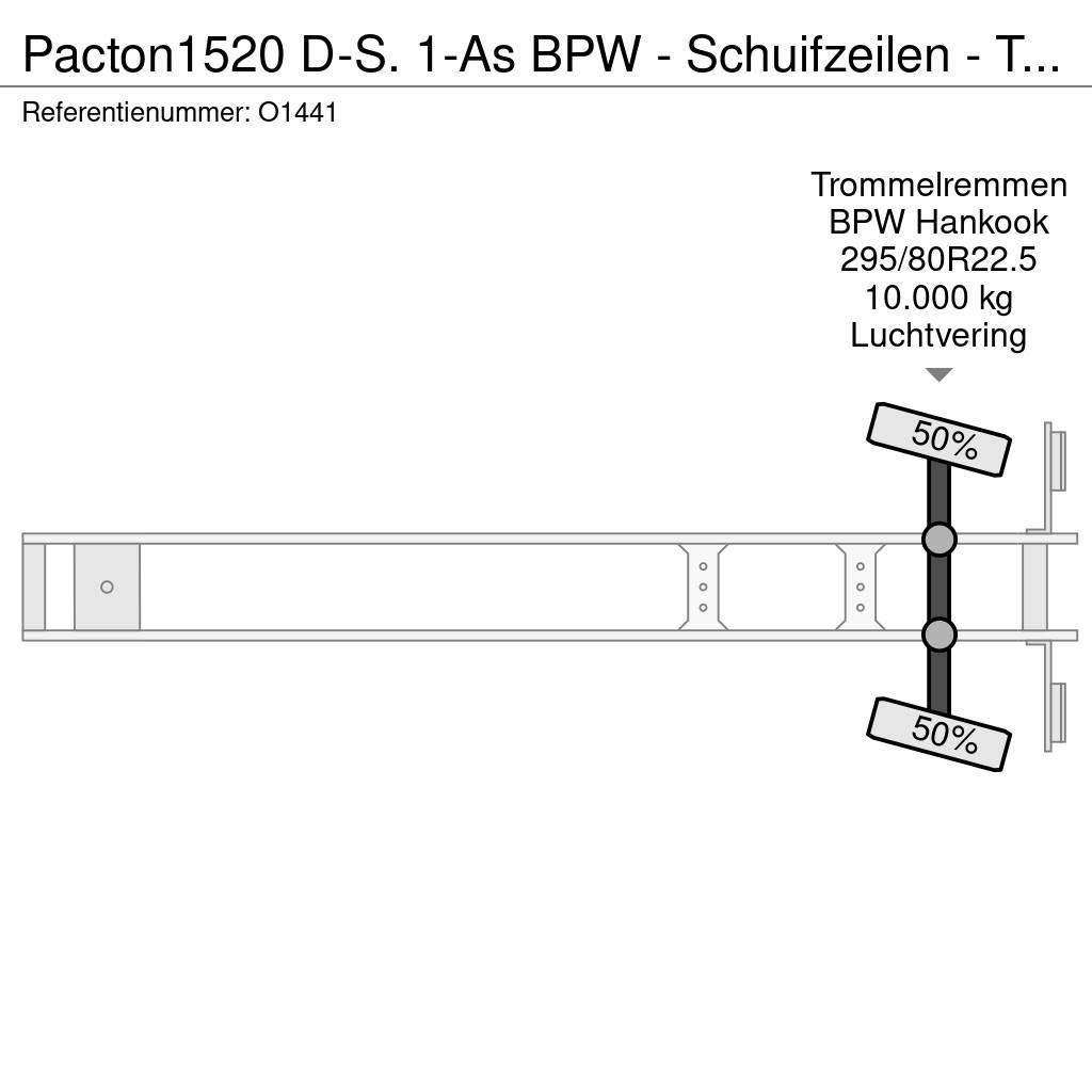 Pacton 1520 D-S. 1-As BPW - Schuifzeilen - Trommelremmen Pressukapellipuoliperävaunut