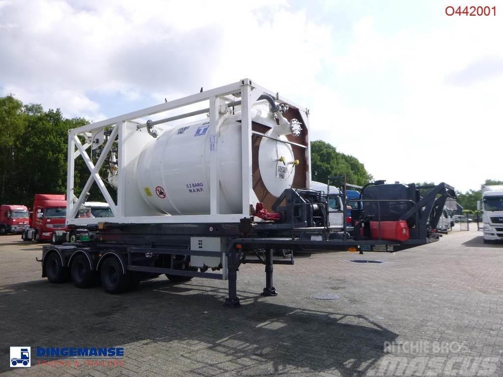  HTS 3-axle container trailer (sliding, tipping) + Kippipuoliperävaunut
