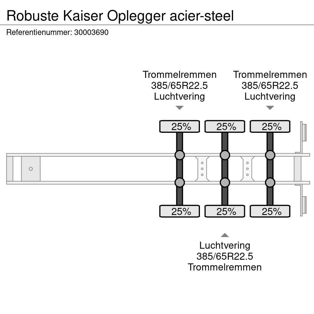Robuste Kaiser Oplegger acier-steel Lavapuoliperävaunut
