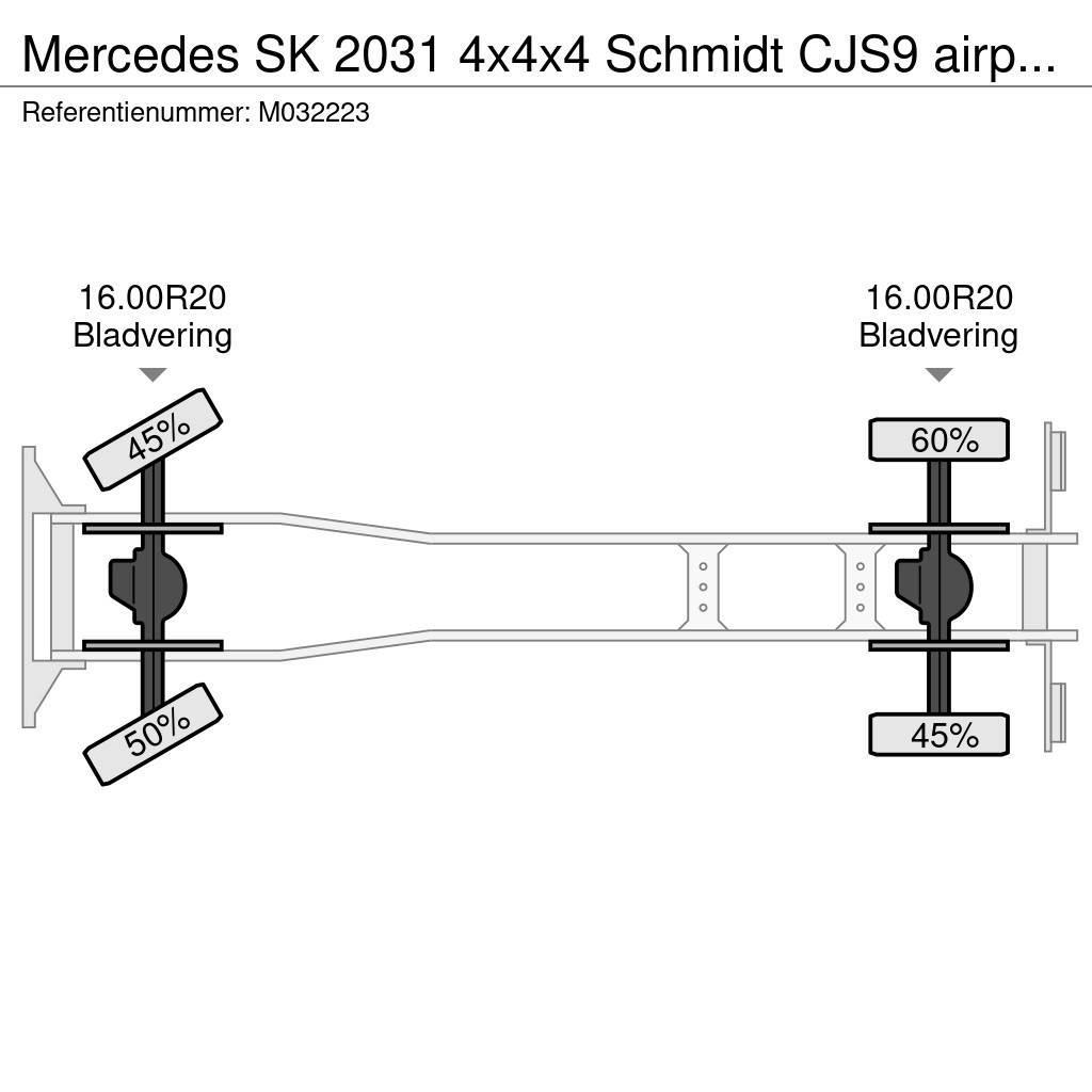 Mercedes-Benz SK 2031 4x4x4 Schmidt CJS9 airport sweeper snow pl Kuorma-autoalustat