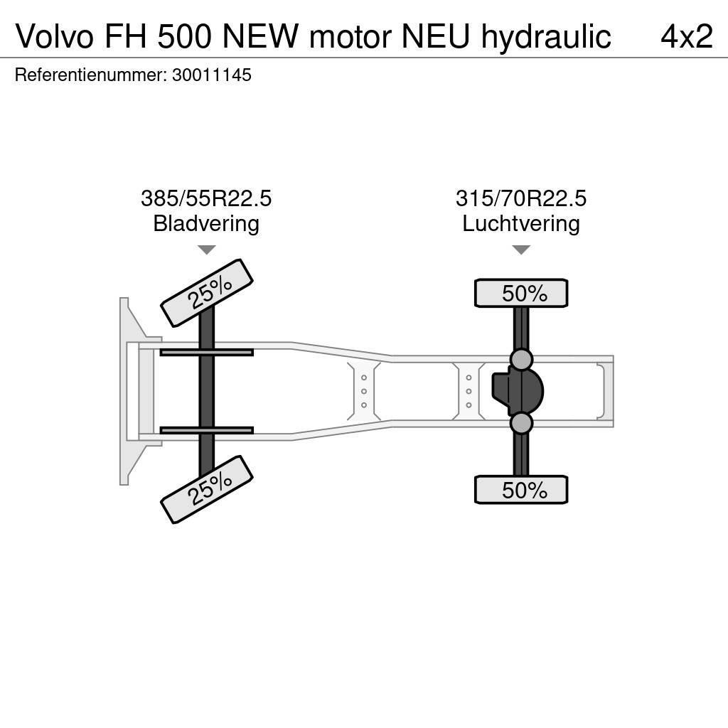 Volvo FH 500 NEW motor NEU hydraulic Vetopöytäautot