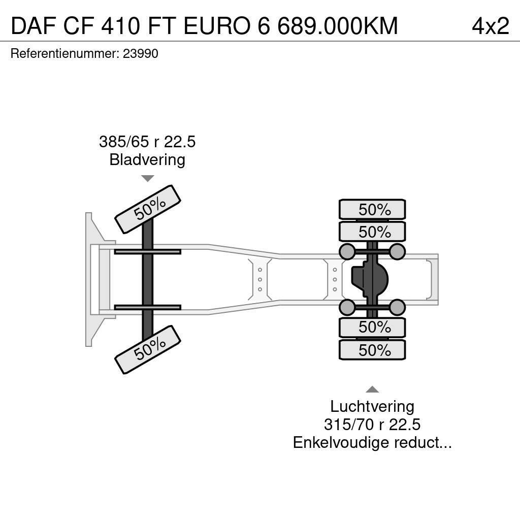 DAF CF 410 FT EURO 6 689.000KM Vetopöytäautot