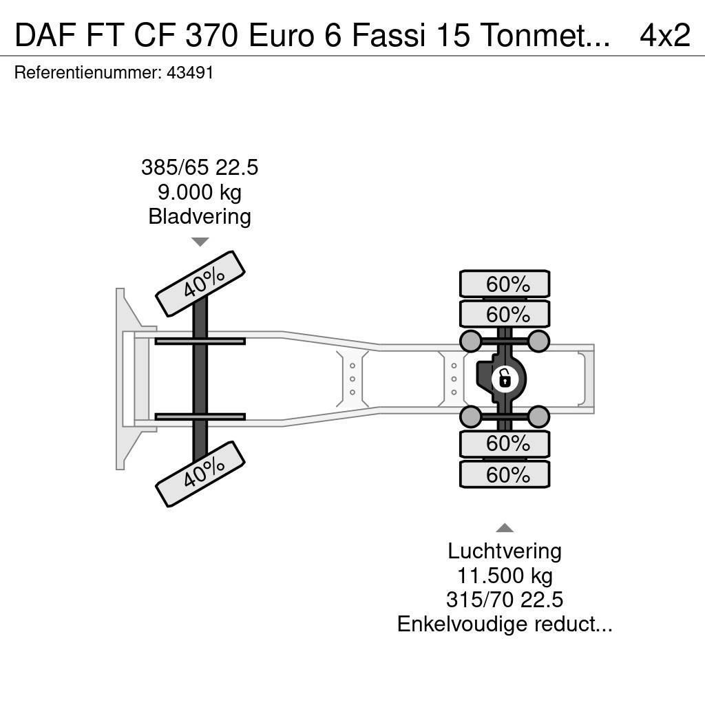 DAF FT CF 370 Euro 6 Fassi 15 Tonmeter laadkraan Vetopöytäautot