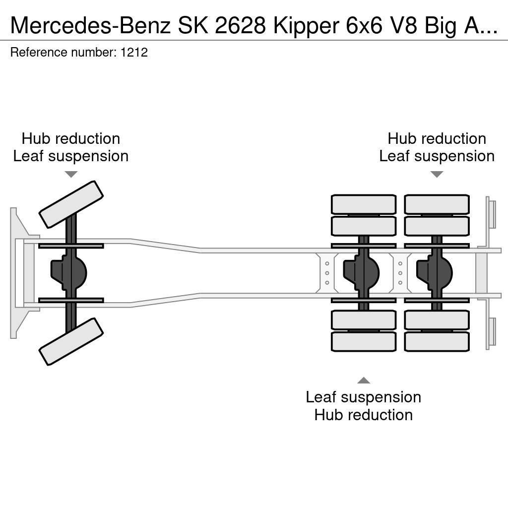 Mercedes-Benz SK 2628 Kipper 6x6 V8 Big Axle's Crane Auxilery ZF Sora- ja kippiautot