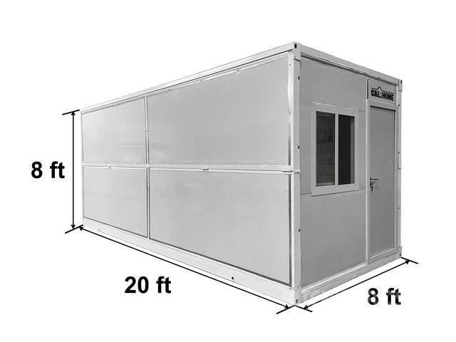 20 ft x 8 ft x 8 ft Foldable Metal Storage Shed wi Varastokontit