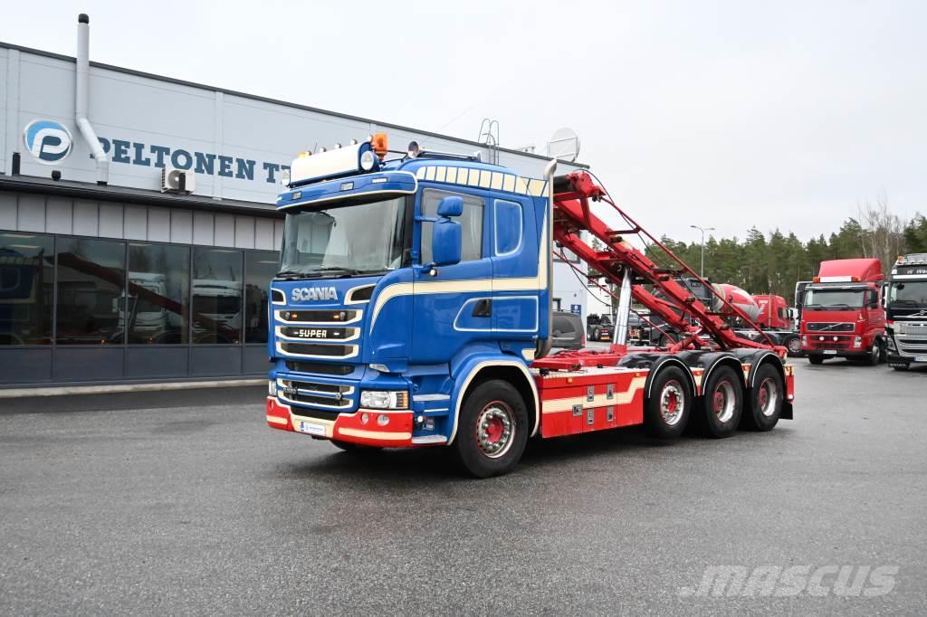 Scania R520 8x4 V8 vaijeri Vaihtolava-autot