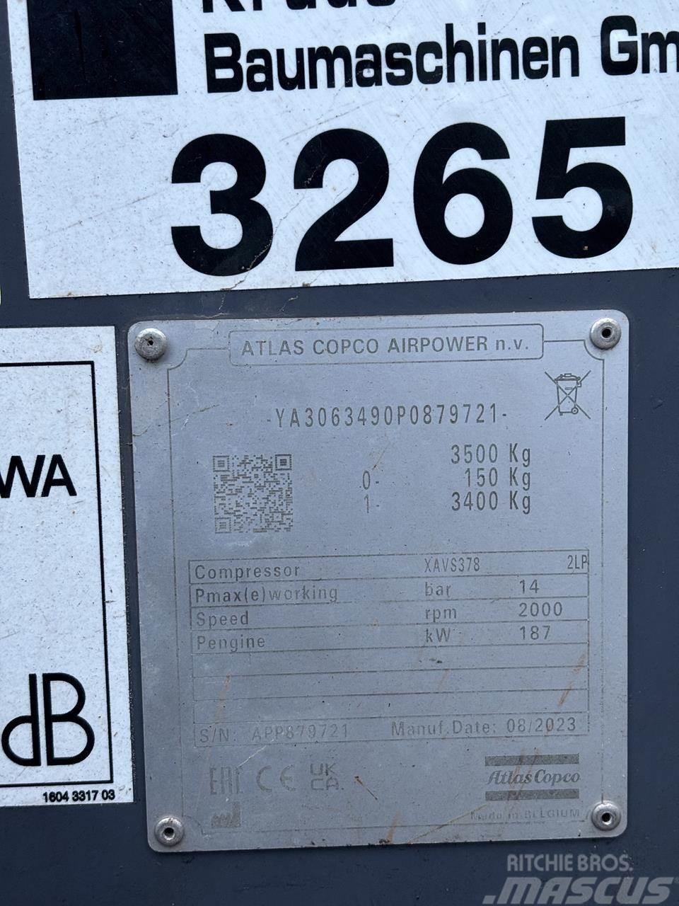 Atlas Copco XAVS 378 Kompressorit