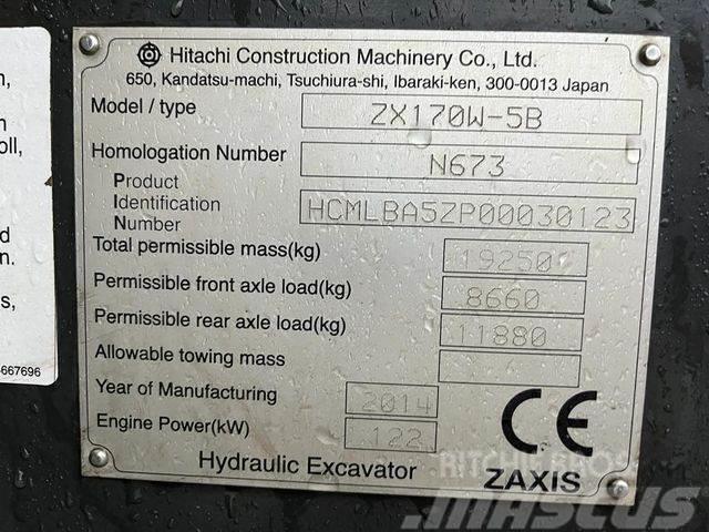 Hitachi ZX 170 W-5B Pyöräkaivukoneet