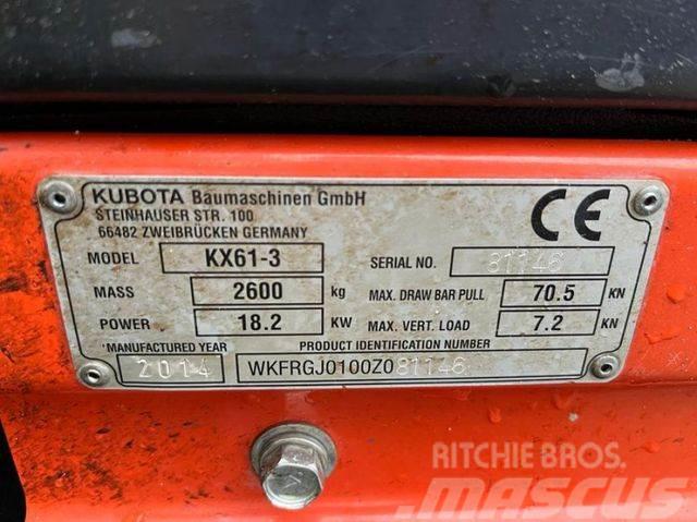 Kubota Minibagger KX 61 Minibagger 2245h, incl. Grabn+T Minikaivukoneet < 7t