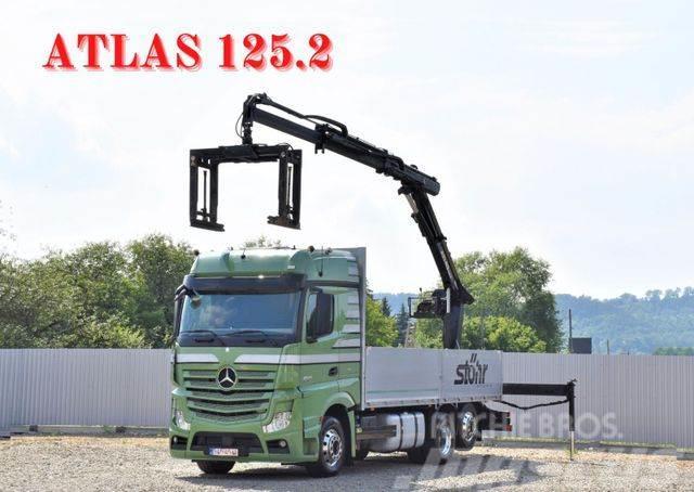 Mercedes-Benz Actros 2545 Pritsche 6,60m + ATLAS 125.2 Nosturiautot