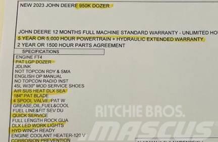 John Deere 950K LGP Telaketjupuskutraktorit